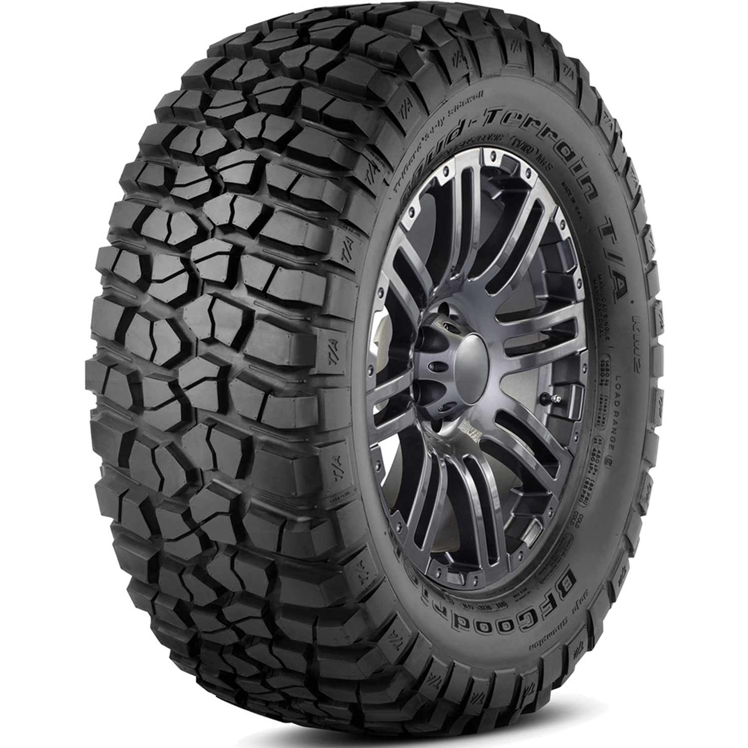BFGoodrich Mud-Terrain T/A KM2 LT 255/75R17 111/108Q C (6 Ply) MT M/T Mud Terrain Tire