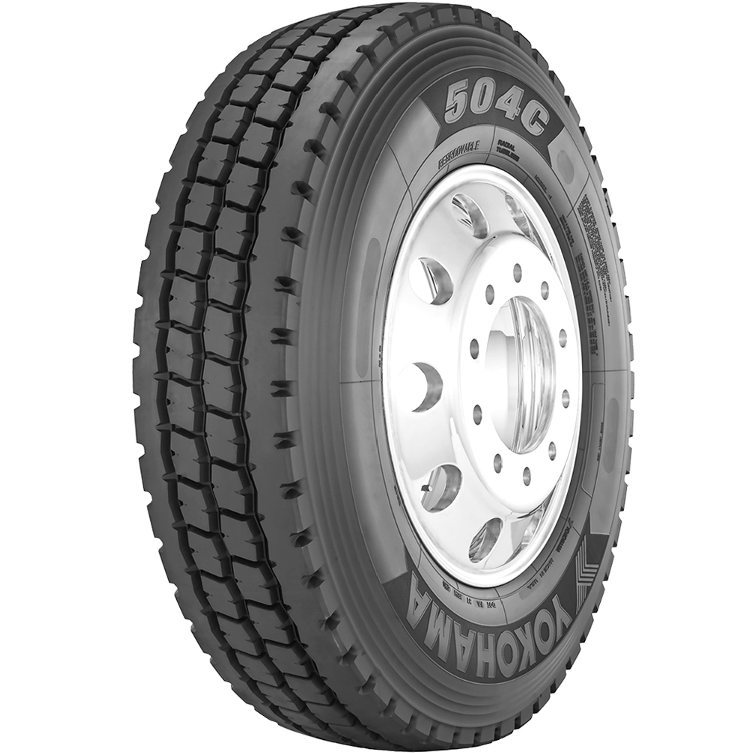 Yokohama 504C 255/70R22.5 139K H (16 Ply) AS A/S All Season Tire