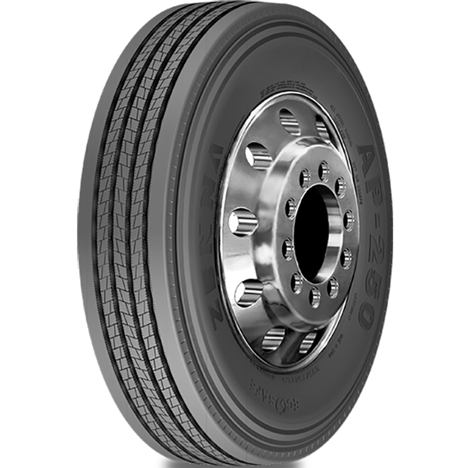 Zenna AP250 Steel Belted 255/70R22.5 140/137M H (16 Ply) AS A/S All Season Tire